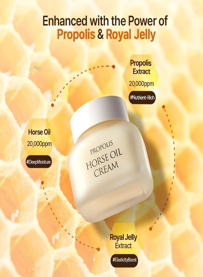 تشارمزون كريم زيت الحصان بالبروبوليس من تشارمزون 50 مل / 1.69 أونصة سائلة - ترطيب مكثف وشد للبشرة الجافة والحساسة - كريم وجه كوري مع غذاء ملكات النحل - Image 4